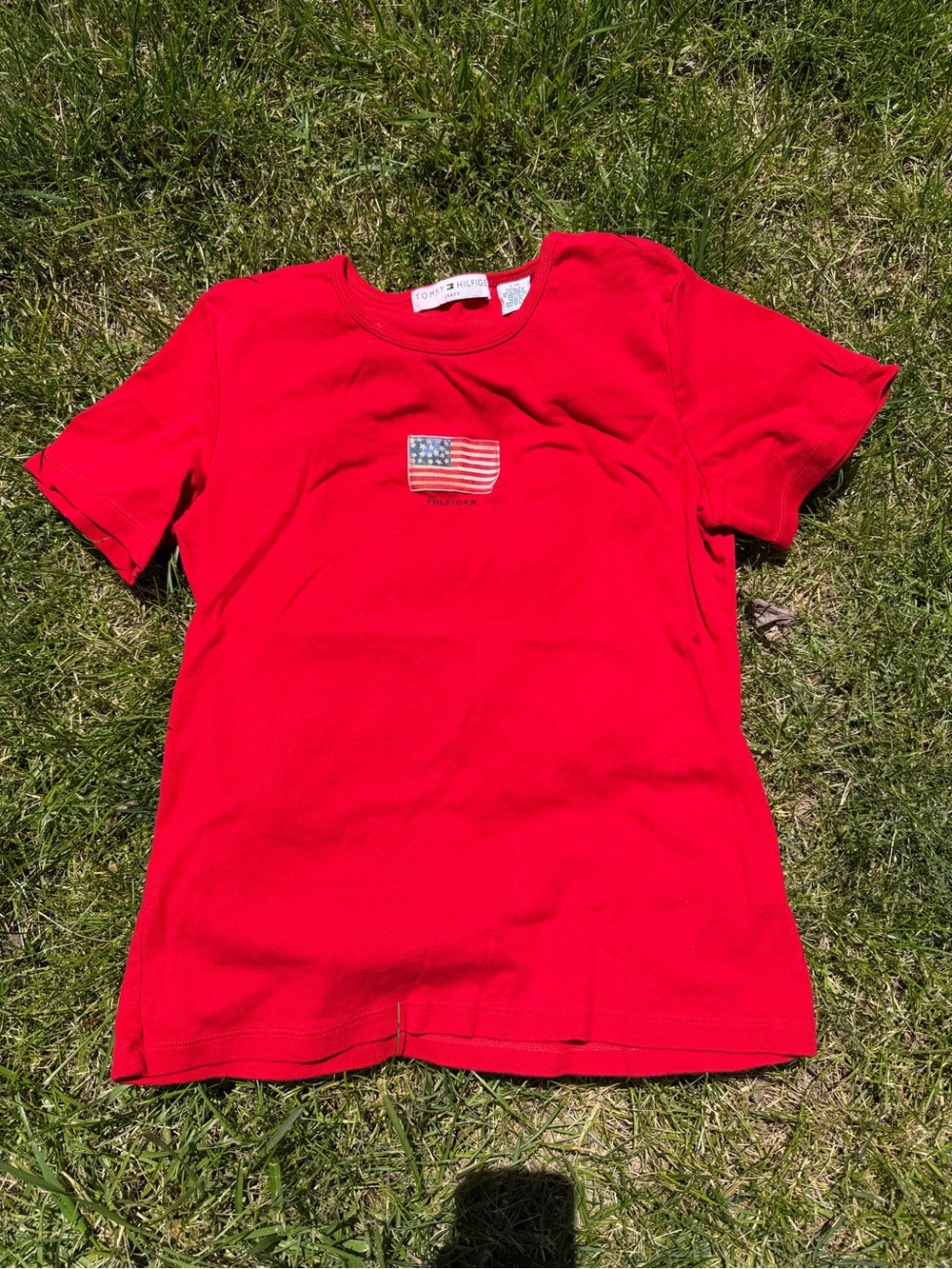 90s Tommy Hilfiger American Flag Short Sleeve Size L